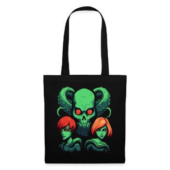 Dessins animés Amis de la pieuvre - Sac en tissu - noir - Devant