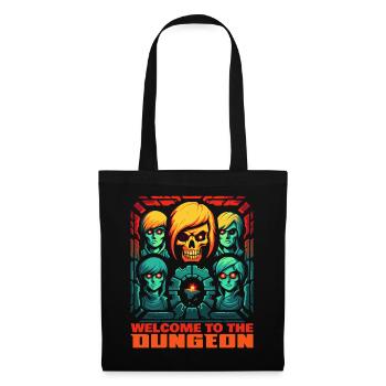 Welcome to the dungeon with skull and friends - Tote Bag - black - Front