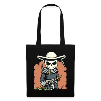 Dessin animé Anime Manga Faucheuse Samouraï - Sac en tissu - noir - Devant