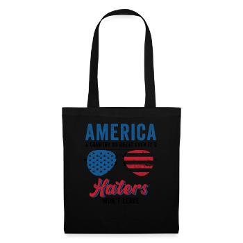 Amerika: Ein Land, das so großartig ist, dass die USA patriotisch sind - Stoffbeutel - Schwarz - Vorne