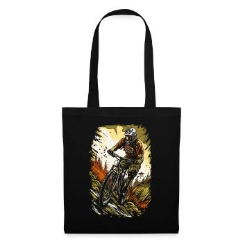 Enduro Mountain Biker, Mountain Bike - Tote Bag - black - Front