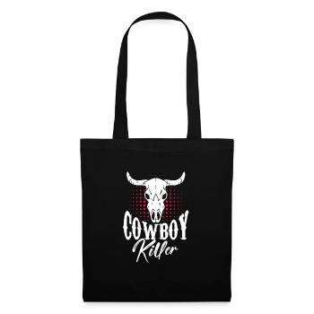 Cowboy Cowboy bottes Western cadeau - Sac en tissu - noir - Devant