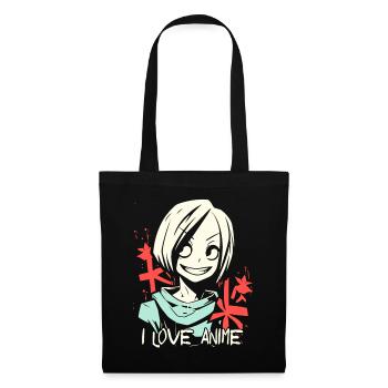 I love anime and cool girls - Tote Bag - black - Front