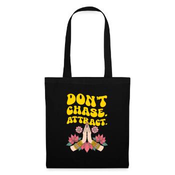 Méditation méditer Zen Yoga cadeau - Sac en tissu - noir - Devant