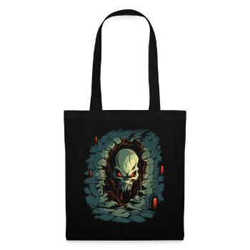 Dans le donjon de l’horreur se trouve un crâne - Sac en tissu - noir - Devant