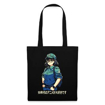 I love 90's anime - Tote Bag - black - Front
