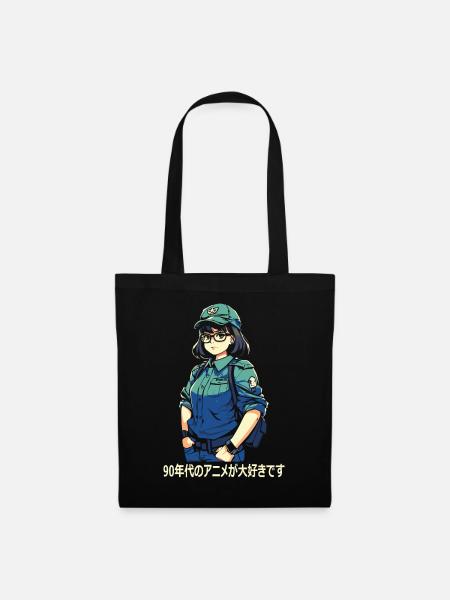 I love 90's anime - Tote Bag - black