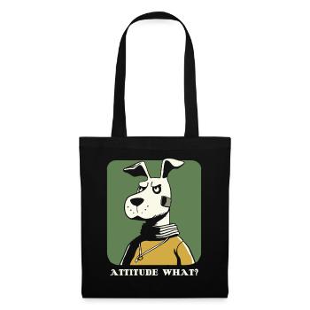 Un chien en colère qui a de l’attitude - Sac en tissu - noir - Devant