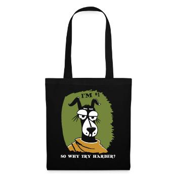 Je suis le chien numéro 1, pourquoi essayer plus - Sac en tissu - noir - Devant