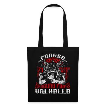 Forged 00 Years Ago For Valhalla 00. Geburtstag - Stoffbeutel - Schwarz - Vorne