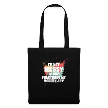 Je ne suis pas une peinture d’Art moderne amusante et désordonnée - Sac en tissu - noir - Devant