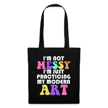 Je ne suis pas une peinture d’Art moderne amusante et désordonnée - Sac en tissu - noir - Devant