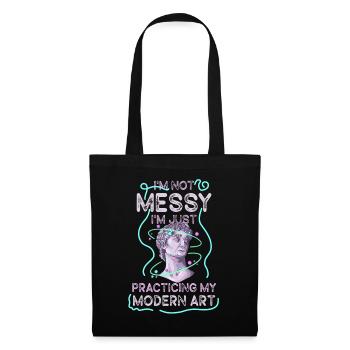 Je ne suis pas une peinture d’Art moderne amusante et désordonnée - Sac en tissu - noir - Devant