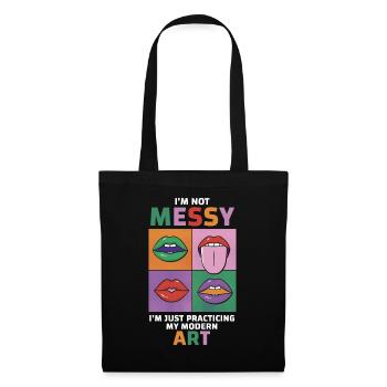 Je ne suis pas une peinture d’Art moderne amusante et désordonnée - Sac en tissu - noir - Devant
