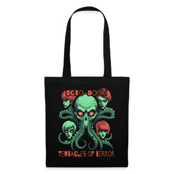 Tentacules de la terreur : Crâne de pieuvre - Sac en tissu - noir - Devant