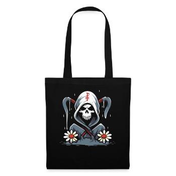 Le pouvoir des fleurs de la Faucheuse de dessin animé - Sac en tissu - noir - Devant
