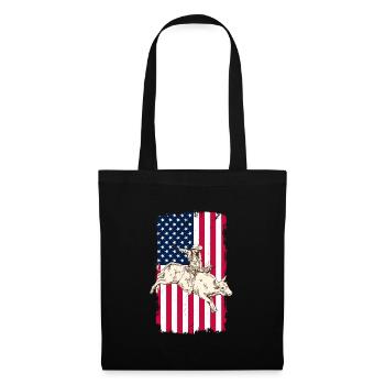 Cowboy Cowboy bottes Western cadeau - Sac en tissu - noir - Devant