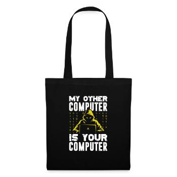 Hacker Coder Computerfreak Nerd Hacking Geschenk - Stoffbeutel - Schwarz - Vorne