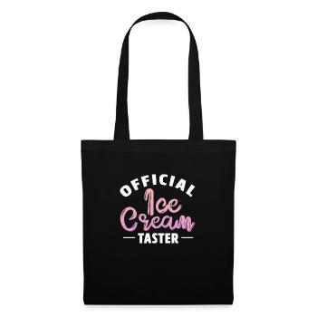 Crème glacée Crème glacée Crème glacée Cadeau d’été - Sac en tissu - noir - Devant