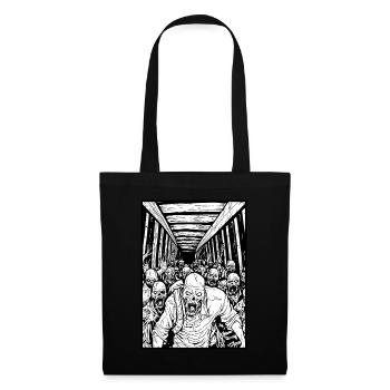 Le tunnel de la horde de zombies de l’horreur - Sac en tissu - noir - Devant