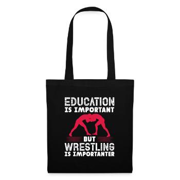 Wrestling Wrestler Fight Wrestling Ringer Gift - Tote Bag - black - Front