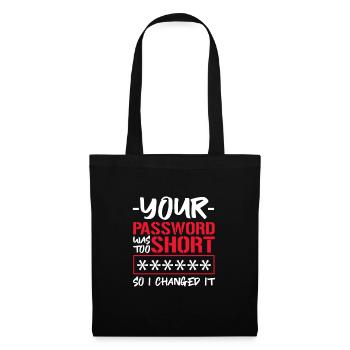 Hacker Coder Computerfreak Nerd Hacking Geschenk - Stoffbeutel - Schwarz - Vorne