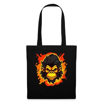 Un singe fort - Sac en tissu - noir - Devant
