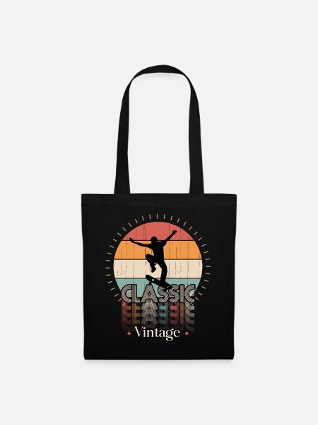 Vintage classic SKATE - Tote Bag - black