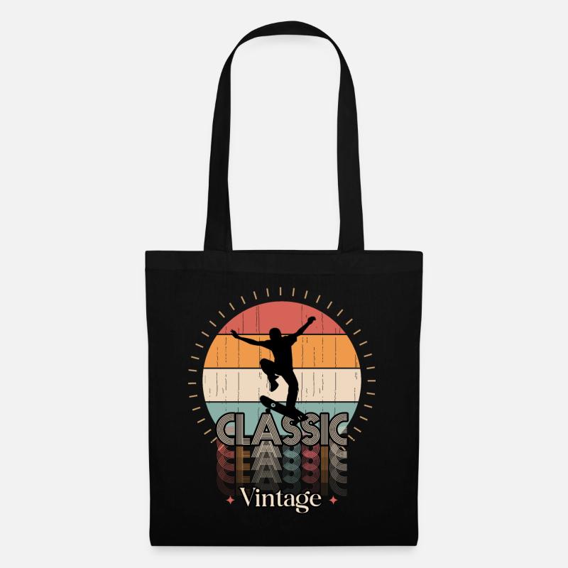 Vintage classic SKATE - Tote Bag - black