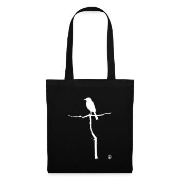 Bird on a branch - Tote Bag - black - Front