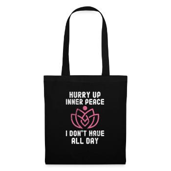 Méditation - Sac en tissu - noir - Devant