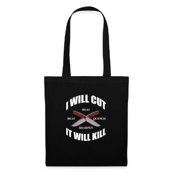 Forgeron Schiede enclume coutelier cadeau - Sac en tissu - noir - Devant