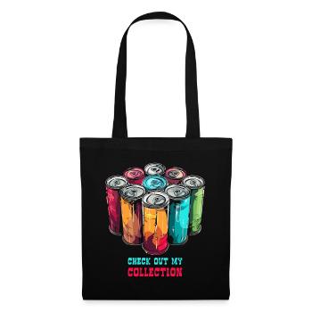 Collecte d’énergie de canettes de soda Boissons caféinées - Sac en tissu - noir - Devant