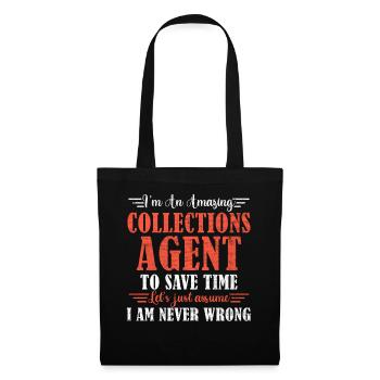 Awesome Collections Agent - Stoffbeutel - Schwarz - Vorne