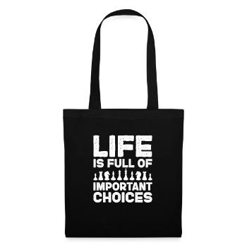 Chess Chessboard Checkmate Chess Player - Tote Bag - black - Front