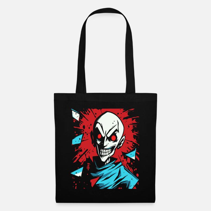 Grinsender böser Cartoon Nosferatu Vampir - Stoffbeutel - Schwarz