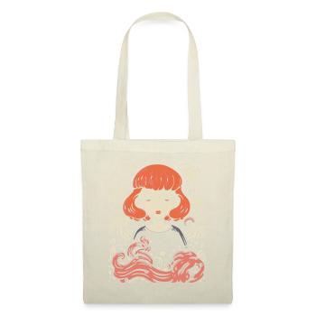 Woodcut Comic Art Portrait of a Woman - Tote Bag - nature - Front