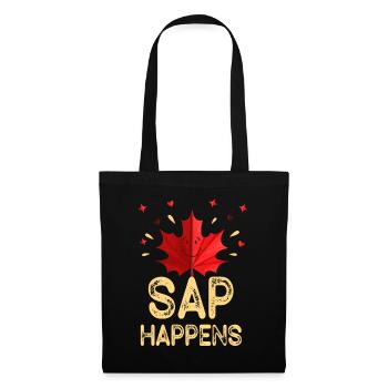 Maple Syrup Tree Tapping Funny Autumn Pancake - Tote Bag - black - Front