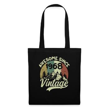 Jahrgang 1968 Geburtstagsgeschenk 1968 - Stoffbeutel - Schwarz - Vorne