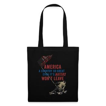 Amerika Ein so großartiges Land Patriotisch USA - Stoffbeutel - Schwarz - Vorne