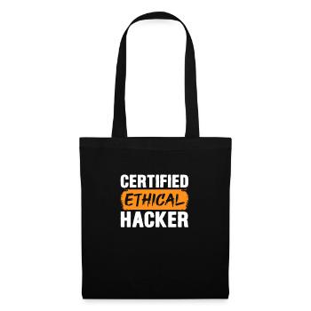 Hacker Coder Computerfreak Nerd Hacking Geschenk - Stoffbeutel - Schwarz - Vorne