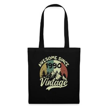 Jahrgang 1990 1990 Geburtstagsgeschenk - Stoffbeutel - Schwarz - Vorne