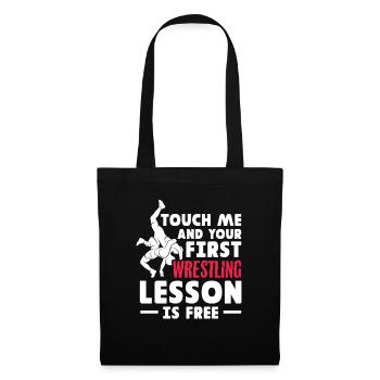 Wrestling Wrestler Fight Wrestling Ringer Gift - Tote Bag - black - Front