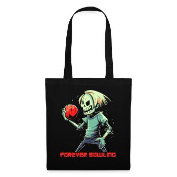 Funny Zombie Bowler, Bowling Forever - Tote Bag - black - Front