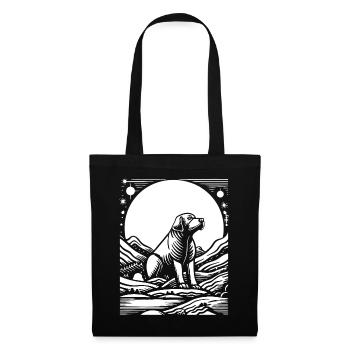 Starry Sky Dog - Tote Bag - black - Front
