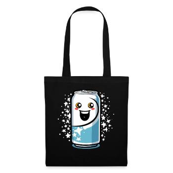 Canette de limonade joyeuse - Sac en tissu - noir - Devant