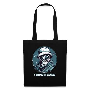 Je viens en paix, détective intergalactique - Sac en tissu - noir - Devant