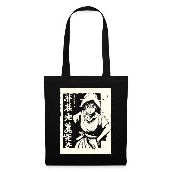 Japanisches Manga Anime Otaku Ninja - Stoffbeutel - Schwarz - Vorne
