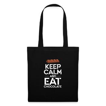 Chocolat Chocolat Nourriture Cacao Cadeau - Sac en tissu - noir - Devant