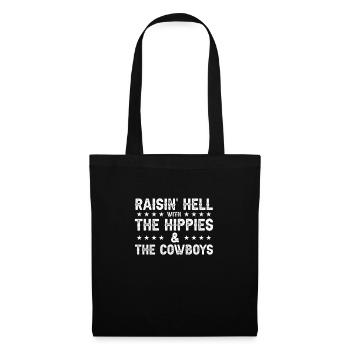 Cowboy Cowboy bottes Western cadeau - Sac en tissu - noir - Devant